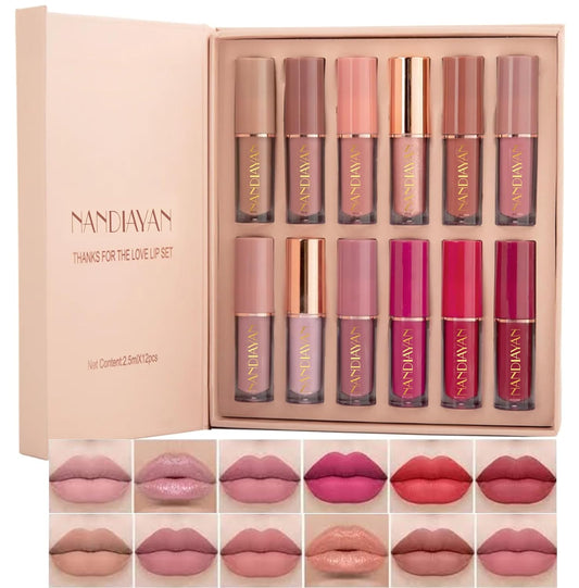 Royal Velvet Matte Liquid Lipstick Set (12 Pcs Set )(Buy 1 Get 1 Free)